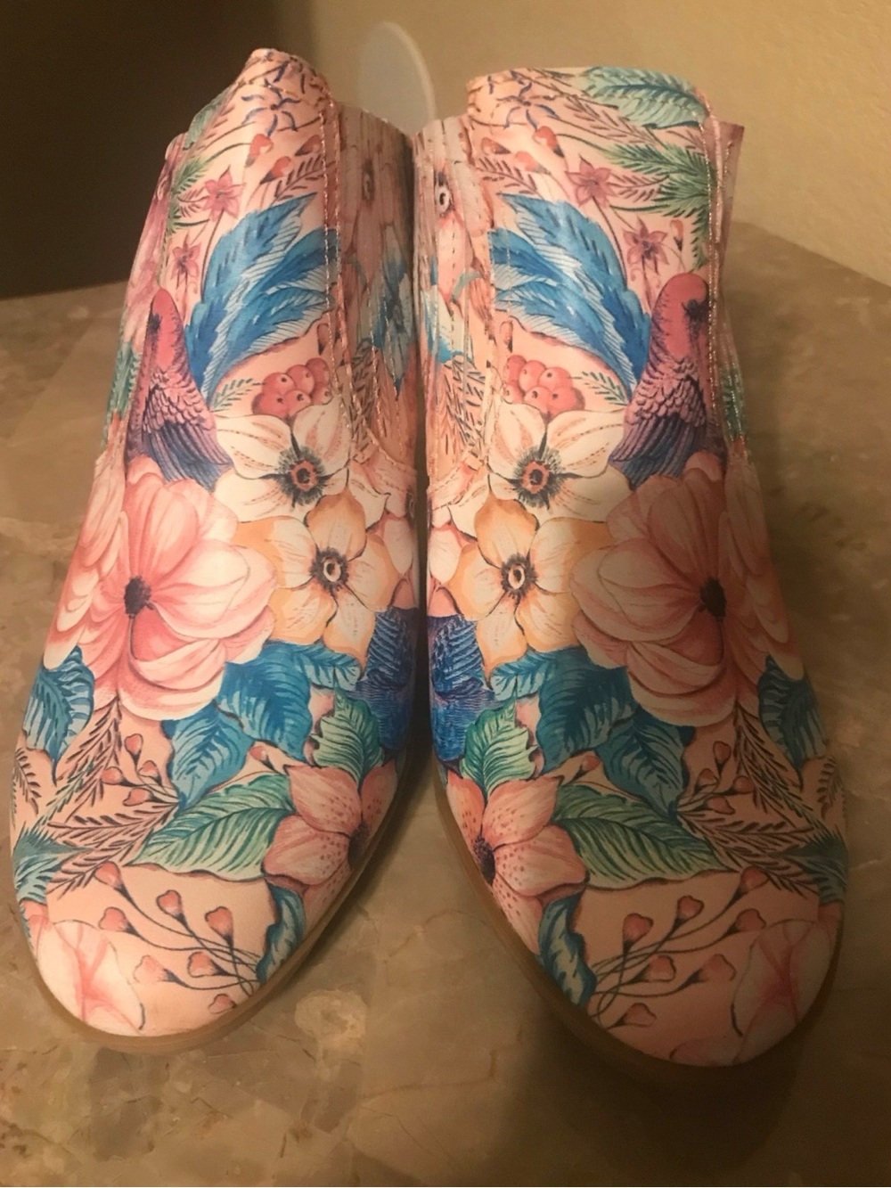 Floral Pink Multi Women's Ankle Boots